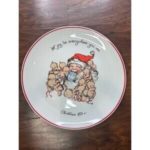 Kewpie Christmas Edition Collectors Plate Santa Claus Rose O'Neill 1973 Vintage